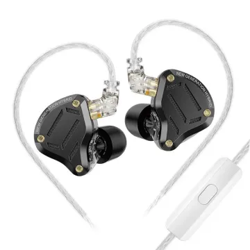 KZ ZSN PRO 2 Black Blue With Mic - IEM 3,5 In Ear Monitor Earphones, Hybrid 1BA+1DD 10mm, metal HIFI