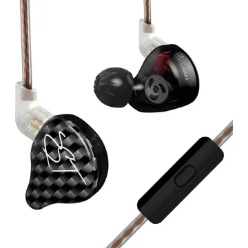 KZ ZST Black With Mic - IEM 3,5 In Ear Monitor Earphones, Dynamic Hybrid Dual Driver 1BA+1DD
