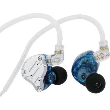 KZ ZS10 PRO Blue With Mic - IEM 3,5 Musician In Ear Monitor Earphones, 4BA+1DD 5 Driver 10mm, metal