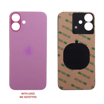 FOR IPHONE 16 PLUS BATTERY COVER + 3M STICKER PINK 3P OR