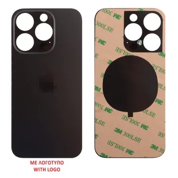 FOR IPHONE 15 PRO BATTERY COVER + 3M STICKER TITANIUM BLACK 3P OR