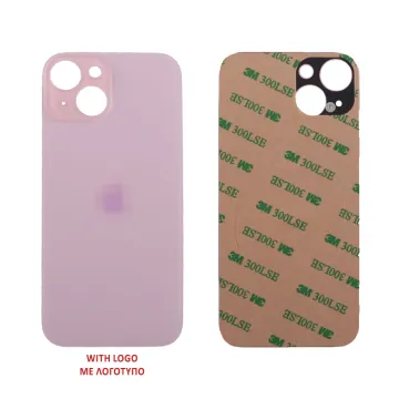 FOR IPHONE 15 BATTERY COVER + 3M STICKER PINK 3P OR