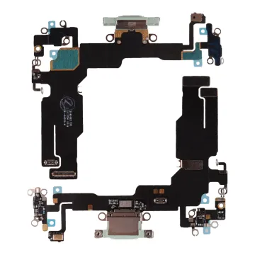IPHONE 15 (TYPE C) ΚΑΛΩΔΙΟ FLEX ΚΟΝΕΚΤΟΡΑ ΦΟΡΤΙΣΗΣ + AUDIO PORT + ΜΙΚΡΟΦΩΝΟ GREEN 3P OR