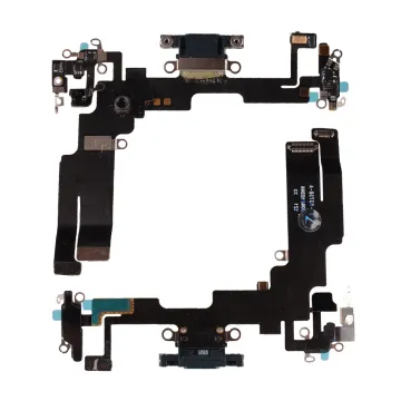 IPHONE 14 (LIGHTNING) ΚΑΛΩΔΙΟ FLEX ΚΟΝΕΚΤΟΡΑ ΦΟΡΤΙΣΗΣ + AUDIO PORT + ΜΙΚΡΟΦΩΝΟ BLACK 3P OR