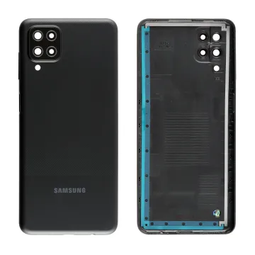 SAMSUNG A12 A125 BATTERY COVER +LENS BLACK 3P OR