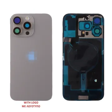 FOR IPHONE 16 PRO MAX BATTERY COVER + CAMERA LENS + METAL PLATE + FLASHLIGHT + CHARGING FLEX + NFC TITANIUM NATURAL
