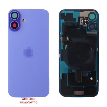 FOR IPHONE 16 PLUS BATTERY COVER + CAMERA LENS + METAL PLATE + FLASHLIGHT + CHARGING FLEX + NFC ULTRAMARINE