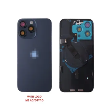 FOR IPHONE 15 PRO BATTERY COVER + CAMERA LENS + METAL PLATE + FLASHLIGHT + CHARGING FLEX + NFC TITANIUM BLUE