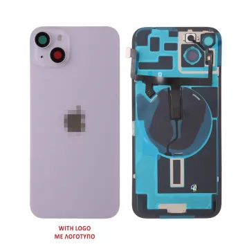 FOR IPHONE 14 PLUS BATTERY COVER + CAMERA LENS + METAL PLATE + FLASHLIGHT + CHARGING FLEX + NFC PURPLE