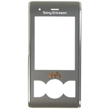 SONY ERICSSON W595 LAVA BLACK FRONT COVER GREY ORIGINAL SERVICE PACK