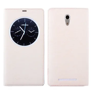 ΘΗΚΗ LEAGOO ELITE 4 LEATHER BATTERY COVER VIEW BOOK WHITE OR
