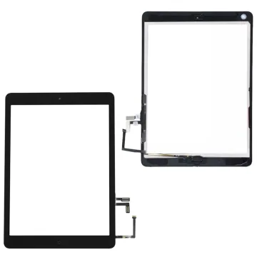 IPAD 5/AIR A1474/A1475/A1476 TOUCH SCREEN+LENS +HOME BUTTON BLACK 3P OR
