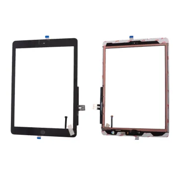 IPAD 9.7 2018 A1893/A1954 TOUCH SCREEN+LENS + HOME BUTTON FLEX BLACK REF. OR