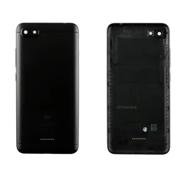XIAOMI REDMI 6A BATTERY COVER + CAMERA/FLASH LENS+SIDE KEYS BLACK ORIGINAL SERVICE PACK