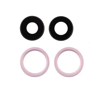 IPHONE 13/13 MINI CAMERA LENS + RINGS SET 2 PCS PINK 3P OR