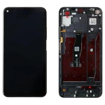HONOR 20/HUAWEI NOVA 5T ΟΘΟΝΗ + TOUCH SCREEN + LENS + FRAME BLACK REF. OR