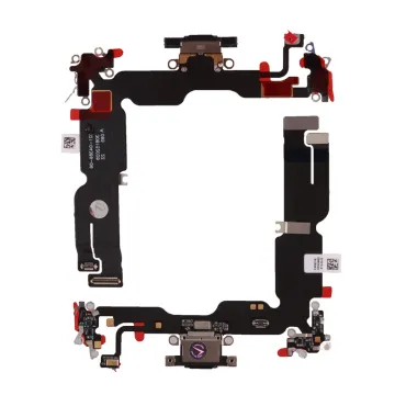 IPHONE 15 PLUS (TYPE C) ΚΑΛΩΔΙΟ FLEX ΚΟΝΕΚΤΟΡΑ ΦΟΡΤΙΣΗΣ + AUDIO PORT + ΜΙΚΡΟΦΩΝΟ BLACK 3P OR