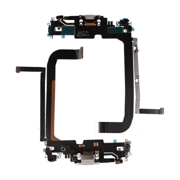 IPHONE 13 PRO MAX (LIGHTNING) ΚΑΛΩΔΙΟ FLEX ΚΟΝΕΚΤΟΡΑ ΦΟΡΤΙΣΗΣ + AUDIO PORT SILVER 3P OR