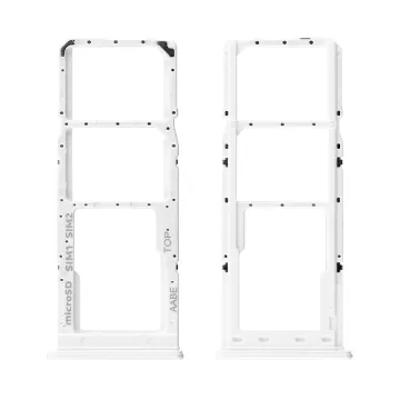 SAMSUNG A12 A125 DUAL SIM CARD + MEMORY HOLDER WHITE GH98-46124B ORIGINAL SERVICE PACK