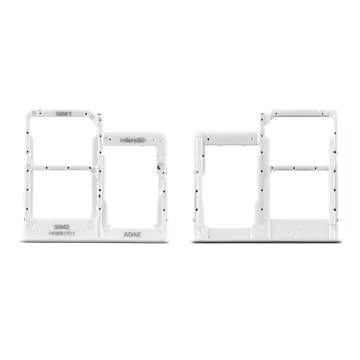 SAMSUNG A41 A415 DUAL SIM CARD/MEMORY HOLDER WHITE GH98-45275C ORIGINAL SERVICE PACK