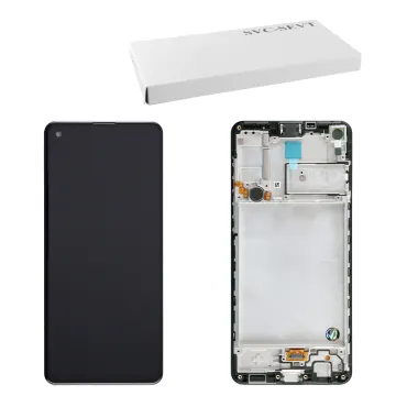 SAMSUNG A21s A217 ΟΘΟΝΗ PLS +TOUCH SCREEN + LENS + FRAME GH82-23089A BLACK ORIGINAL SERVICE PACK