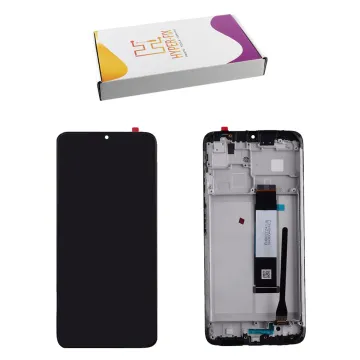 XIAOMI POCO M3/REDMI 9T ΟΘΟΝΗ IPS + TOUCH SCREEN + LENS + FRAME HF-560002J19C00 BLACK HYPER-FIX SERVICE PACK