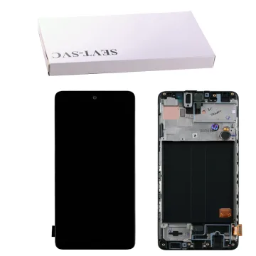 SAMSUNG A51 A515 ΟΘΟΝΗ AMOLED +TOUCH SCREEN + LENS + FRAME GH82-22084A BLACK ORIGINAL SERVICE PACK