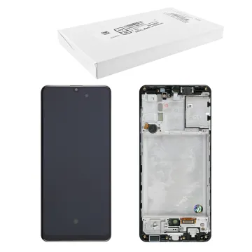 SAMSUNG A31 A315 ΟΘΟΝΗ AMOLED +TOUCH SCREEN + LENS + FRAME BLACK GH82-22905A ORIGINAL SERVICE PACK