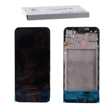 SAMSUNG A15 4G A155/A156 5G A156 ΟΘΟΝΗ AMOLED+ TOUCH SCREEN + FRAME GH82-33637A BLACK ORIGINAL SERVICE PACK