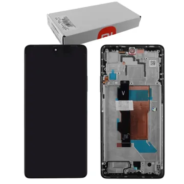 XIAOMI POCO F5 5G/REDMI NOTE 12 TURBO 5G ΟΘΟΝΗ AMOLED + TOUCH SCREEN + LENS + FRAME 560001M16T00 BLACK ORIGINAL SERVICE PACK