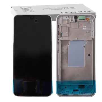SAMSUNG A26 5G A266 ΟΘΟΝΗ AMOLED +TOUCH SCREEN + LENS + FRAME GH82-37049B WHITE ORIGINAL SERVICE PACK