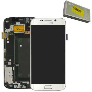 SAMSUNG S6 EDGE G925F ΟΘΟΝΗ AMOLED +TOUCH SCREEN+LENS GH97-17162B WHITE ORIGINAL SERVICE PACK