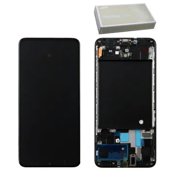 SAMSUNG A70 A705 ΟΘΟΝΗ AMOLED +TOUCH SCREEN + LENS + FRAME GH82-19787A BLACK ORIGINAL SERVICE PACK