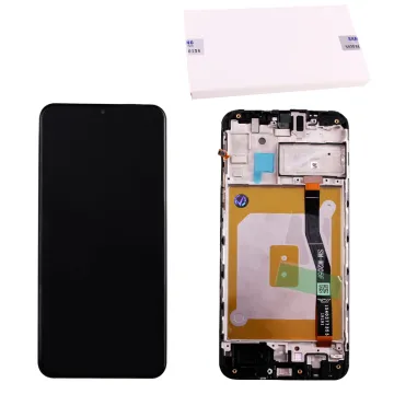 SAMSUNG M20 2019 M205 ΟΘΟΝΗ PLS +TOUCH SCREEN + LENS + FRAME GH82-18743A BLACK ORIGINAL SERVICE PACK