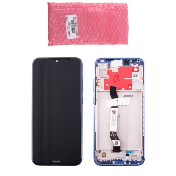 XIAOMI REDMI NOTE 8T ΟΘΟΝΗ IPS + TOUCH SCREEN + LENS + FRAME + SIDE KEYS + SIDE KEYS FLEX 5600030C3X00 BLUE ORIGINAL SERVICE PAC