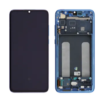 XIAOMI MI 9 LITE ΟΘΟΝΗ + TOUCH SCREEN + LENS + FRAME OLED BLUE