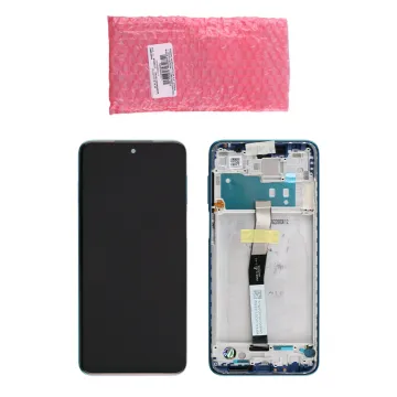 XIAOMI REDMI NOTE 9 PRO/NOTE 9 PRO MAX/NOTE 9S ΟΘΟΝΗ IPS + TOUCH SCREEN + LENS + FRAME 560003J6A100 BLUE ORIGINAL SERVICE PACK