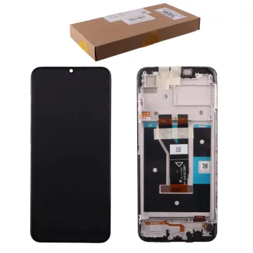 REALME C21 ΟΘΟΝΗ IPS + TOUCH SCREEN + LENS + FRAME 4906056 BLACK ORIGINAL SERVICE PACK