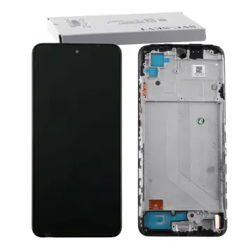XIAOMI REDMI NOTE 10 4G/NOTE 10S ΟΘΟΝΗ AMOLED + TOUCH SCREEN + LENS + FRAME 5600020K7B00 BLACK ORIGINAL SERVICE PACK