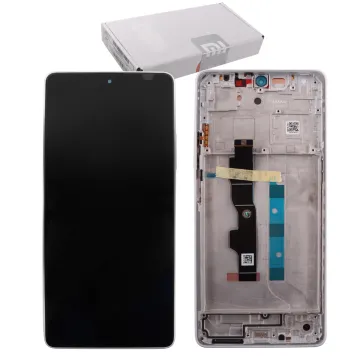 XIAOMI REDMI NOTE 13 5G ΟΘΟΝΗ AMOLED + TOUCH SCREEN + LENS + FRAME 5600040N1700 WHITE ORIGINAL SERVICE PACK