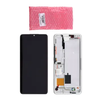 XIAOMI MI NOTE 10 PRO/MI NOTE 10 ΟΘΟΝΗ AMOLED + TOUCH SCREEN + LENS + FRAME 56000200F400 WHITE ORIGINAL SERVICE PACK