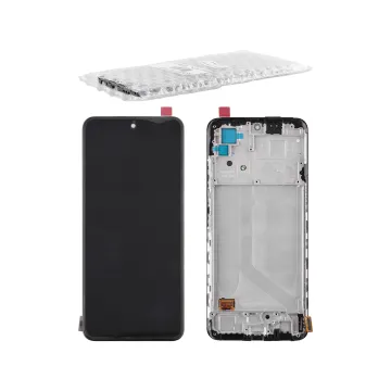 XIAOMI REDMI NOTE 10 4G/NOTE 10S ΟΘΟΝΗ + TOUCH SCREEN + LENS + FRAME BLACK 3P OR