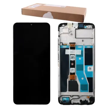 REALME C53 ΟΘΟΝΗ IPS + TOUCH SCREEN + LENS + FRAME 621029000039 BLACK ORIGINAL SERVICE PACK