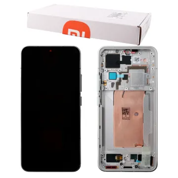 XIAOMI 15 5G ΟΘΟΝΗ LTPO AMOLED + TOUCH SCREEN + LENS + FRAME 560062000O300 WHITE ORIGINAL SERVICE PACK