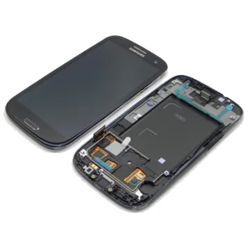 SAMSUNG S3 LTE I9305 ΟΘΟΝΗ AMOLED + TOUCH SCREEN + LENS + FRAME GH97-14106B BLACK ORIGINAL SERVICE PACK