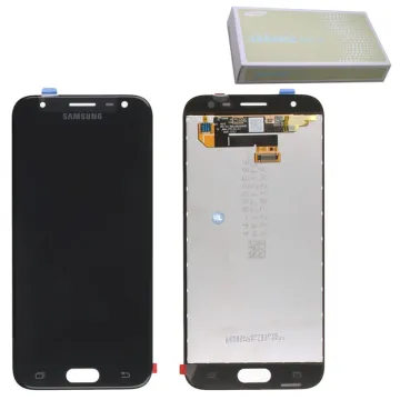 SAMSUNG J3 2017 J330F ΟΘΟΝΗ AMOLED +TOUCH SCREEN+LENS GH96-10969A BLACK ORIGINAL SERVICE PACK