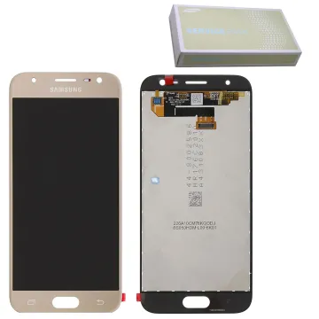 SAMSUNG J3 2017 J330F ΟΘΟΝΗ AMOLED +TOUCH SCREEN+LENS GH96-10990A GOLD ORIGINAL SERVICE PACK