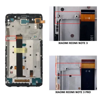 XIAOMI REDMI NOTE 3 ΟΘΟΝΗ + TOUCH SCREEN + LENS + FRAME BLACK REF.OR
