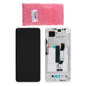 XIAOMI MI 10T 5G/MI 10T PRO 5G ΟΘΟΝΗ IPS + TOUCH SCREEN + LENS + FRAME SILVER 5600040J3S00 ORIGINAL SERVICE PACK