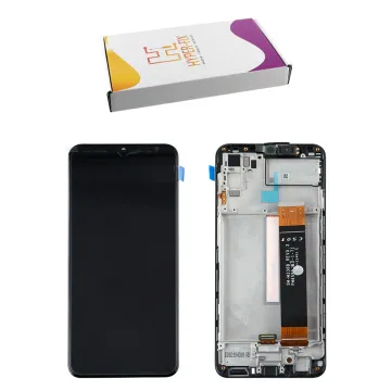 SAMSUNG M33 5G M336 ΟΘΟΝΗ TFT +TOUCH SCREEN + LENS + FRAME HF-GH82-28492A BLACK HYPER-FIX SERVICE PACK